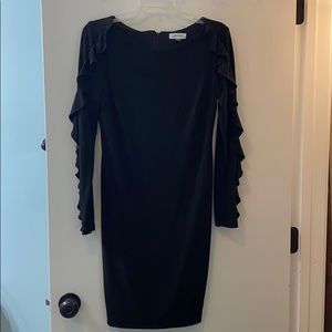 Black long sleeve cocktail dress